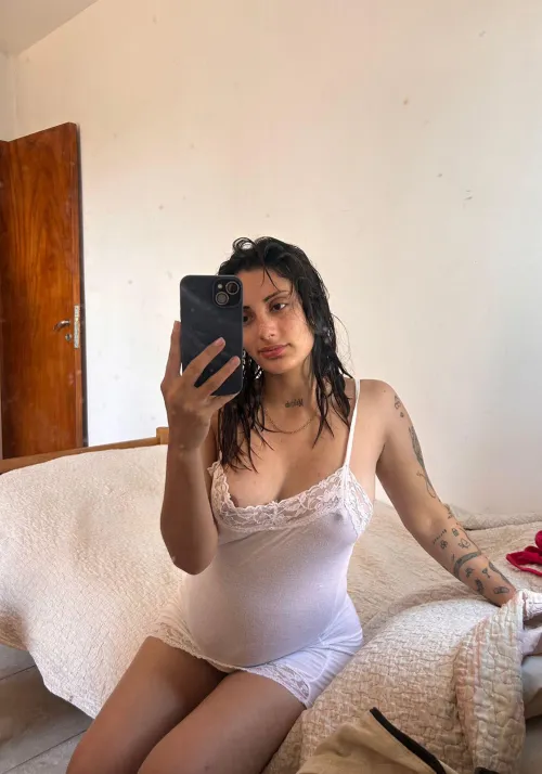 Still a tern and pregnant, you still hittin?