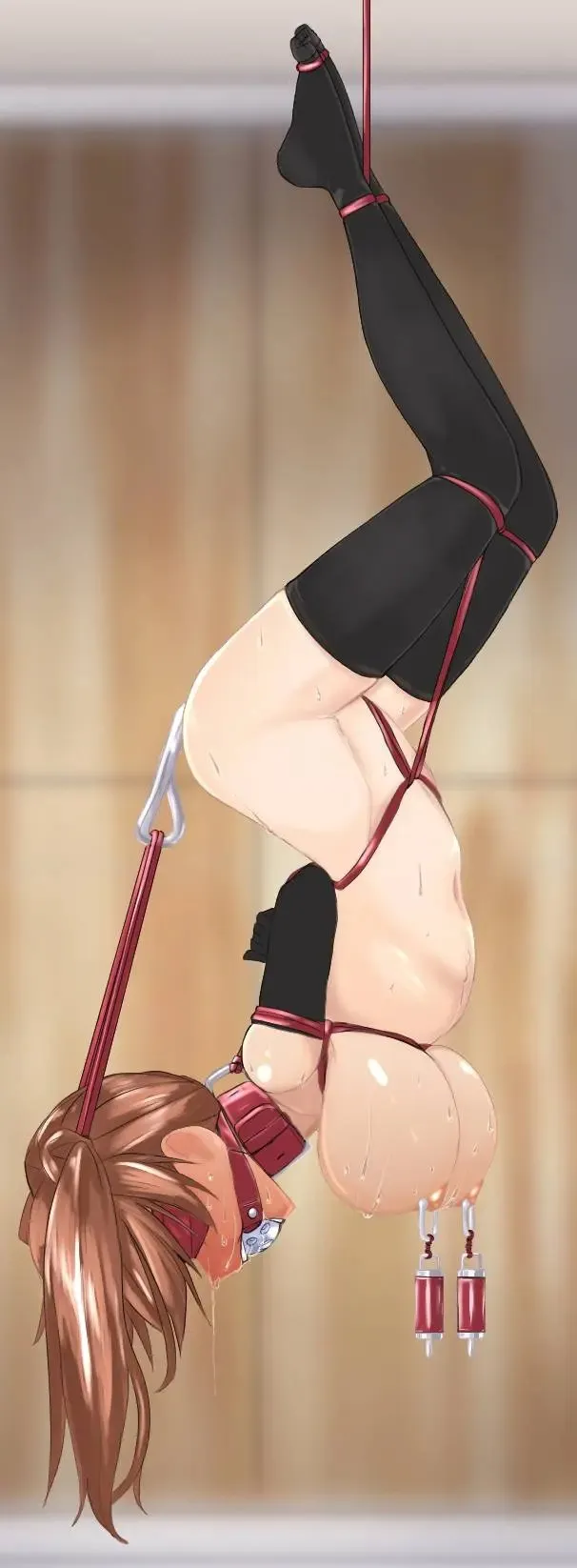 Stop moaning, you've only been suspended for 5 hours. There is still 6 hours to go, you can do that can't you? And also, for every time you cum or make a sound I'll add on 1 hour, so you better stay quiet