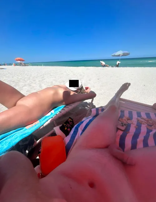 Throwback to our first nude beach experience last summer