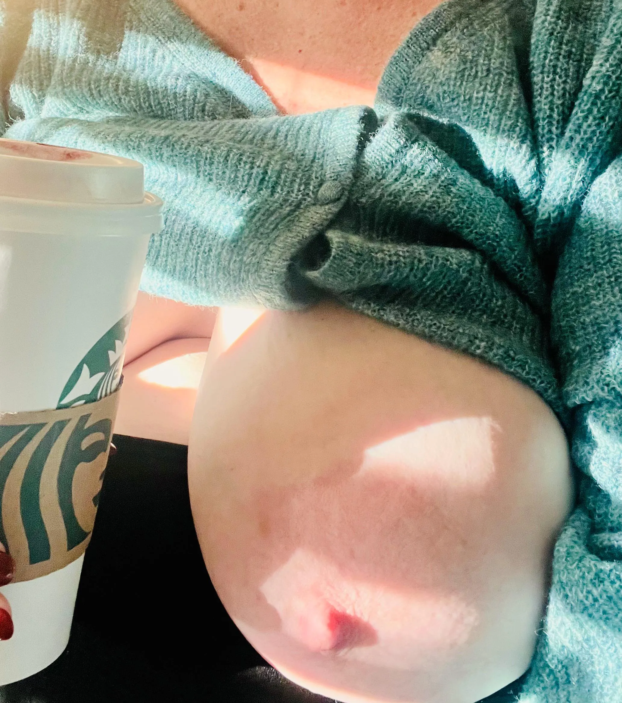 These cool mornings call for a PSL and a new sweater.