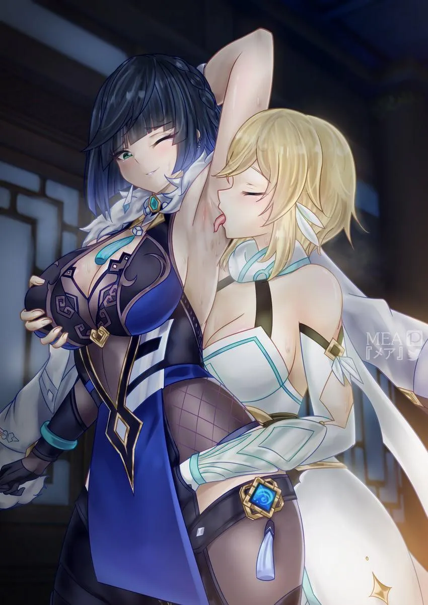 Yelan getting her armpits licked