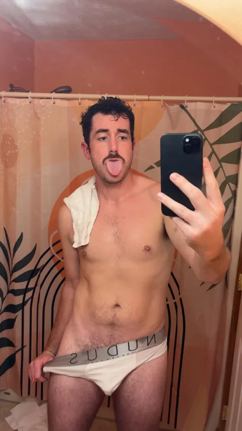 Back from the gym, these whitey tighties are soaked (34)