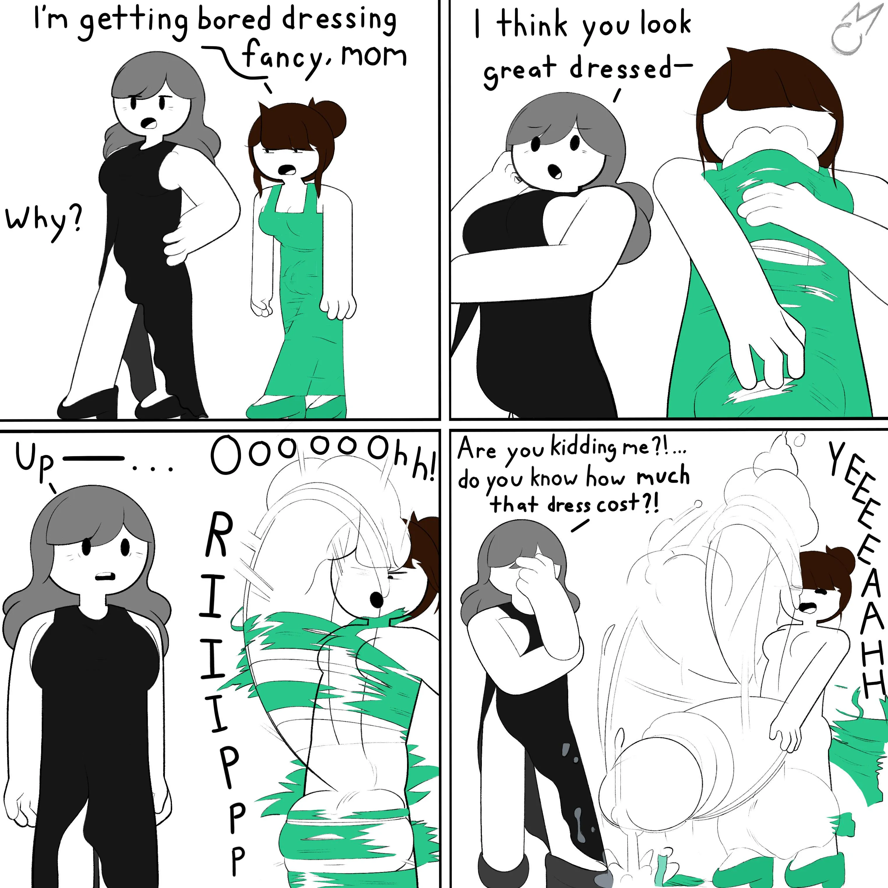 Another dress ripped | [MindlessComic]