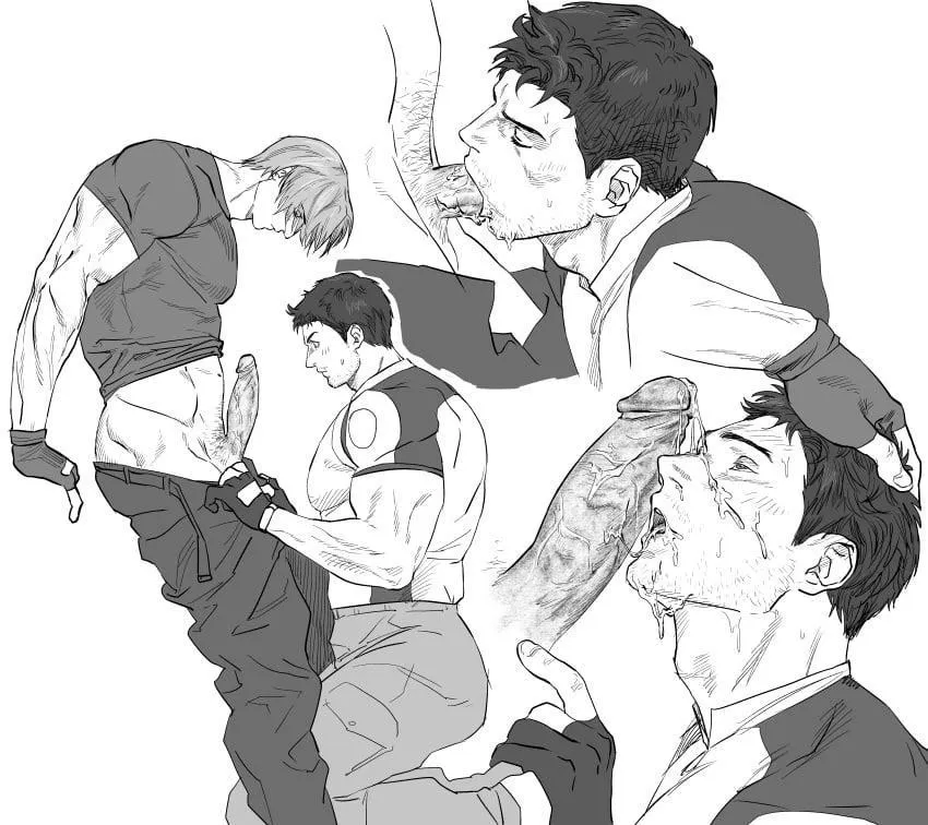 Chris sucking on Leon (dyomi)