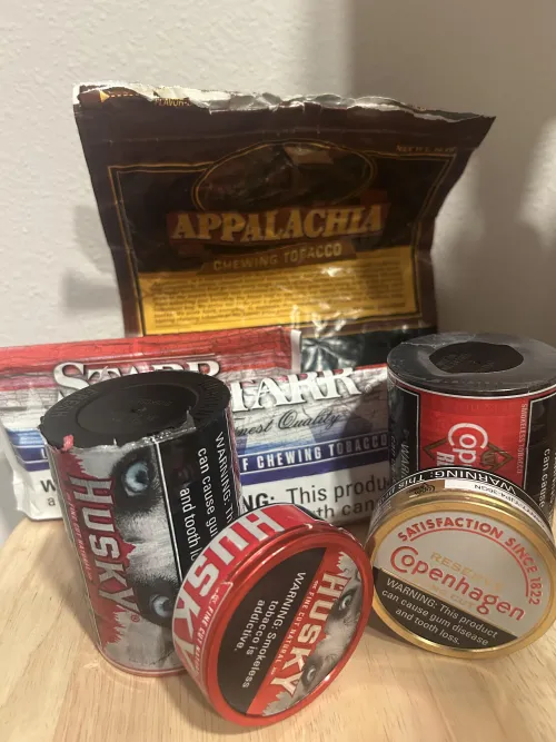 Current Lineup. Starr is not as good as Appalachia but still a solid budget chew. Love the new cope and Husky FC.