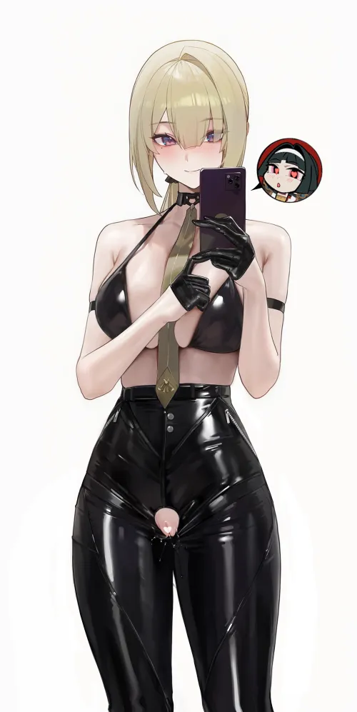 Evelyn takes a picture (far side)