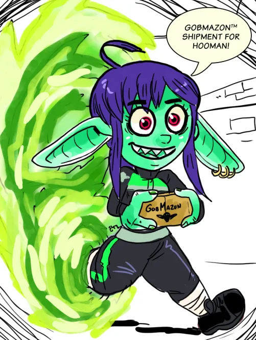 #GobTober Day 16 Interdimensional Delivery by eyz