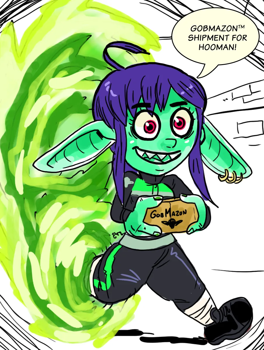 #GobTober Day 16 Interdimensional Delivery by eyz