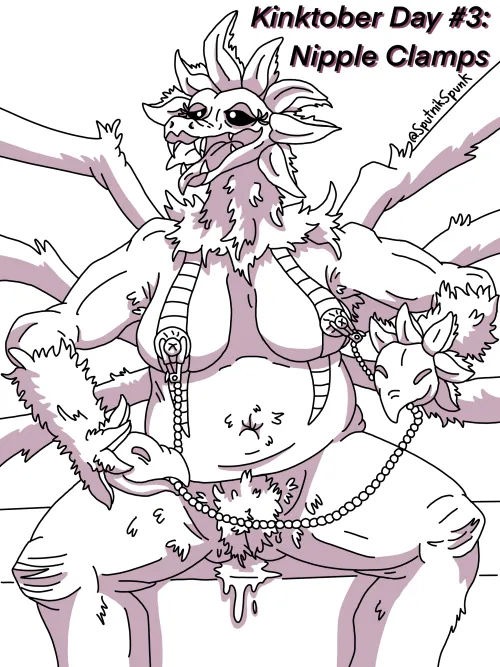 Kinktober Day #3: Nipple Clamps (SputnikSpunk / me)