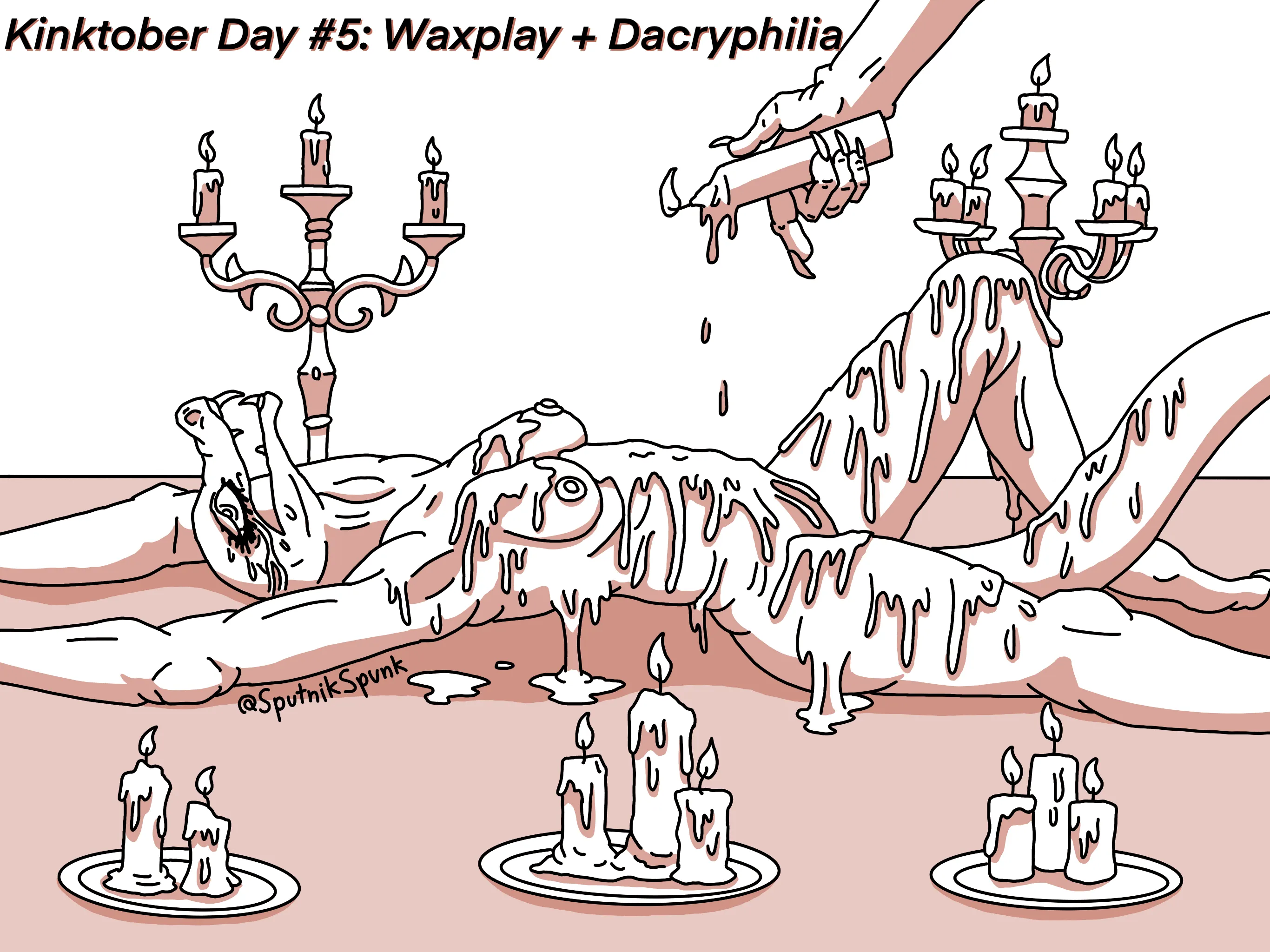 Kinktober Day #5: Waxplay + Dacryphilia