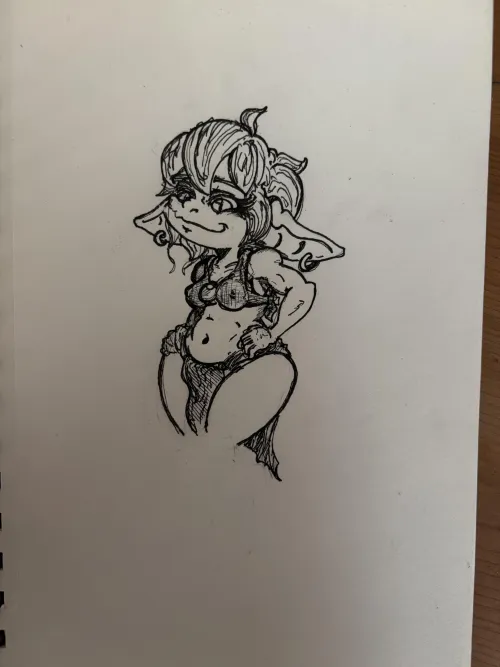 My girlfriend likes when I draw goblins based on her (OC)