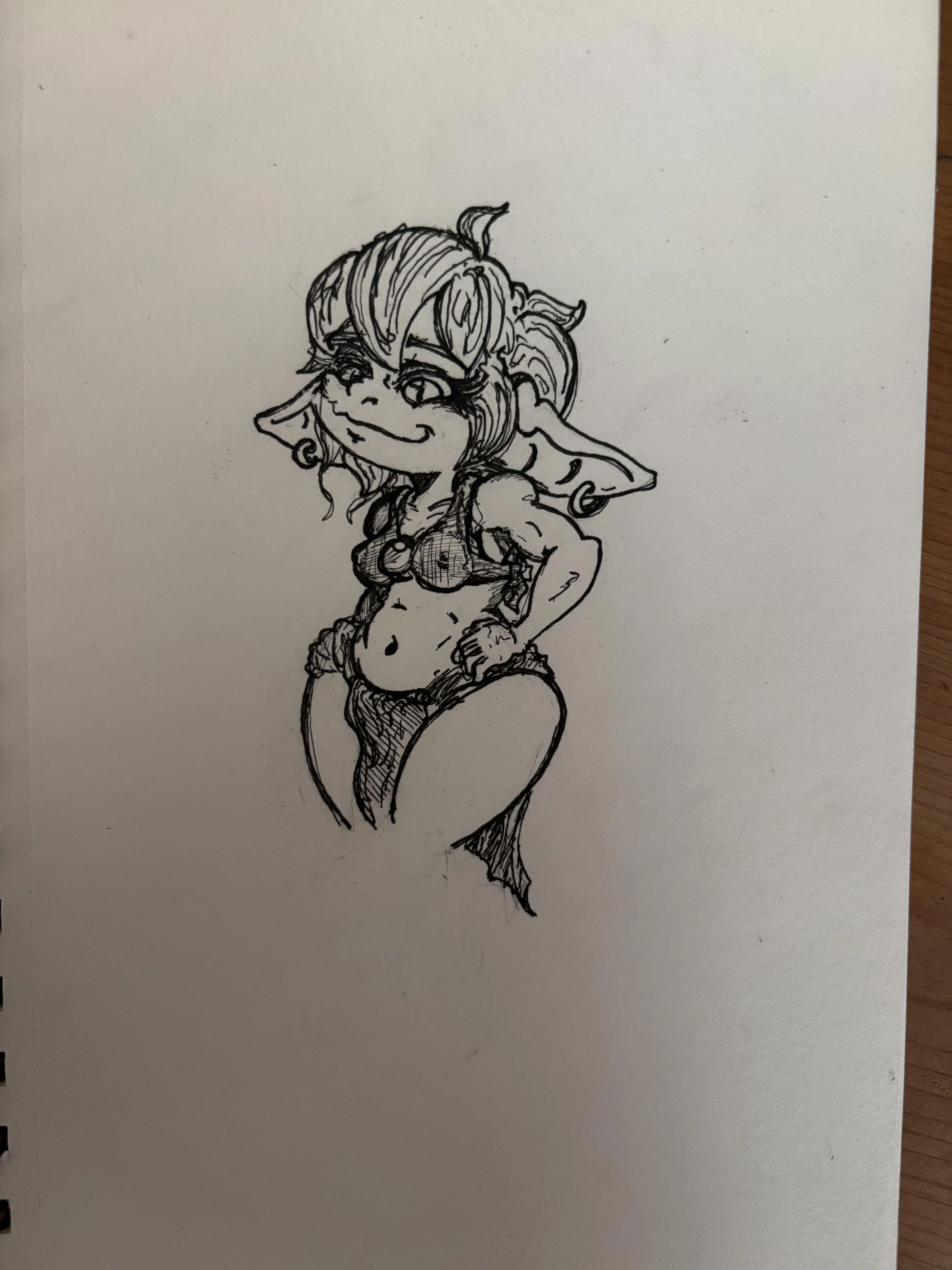 My girlfriend likes when I draw goblins based on her (OC)