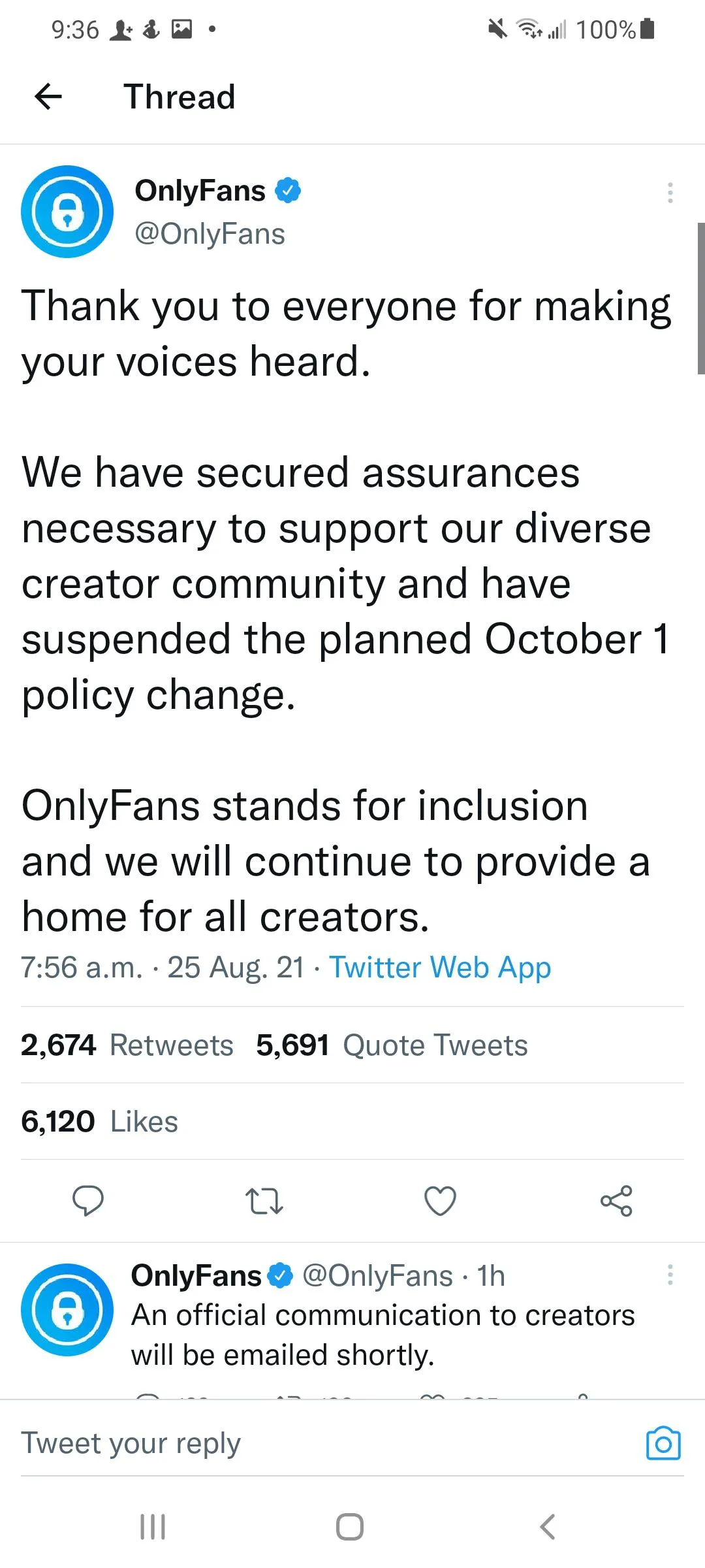 Plot twist OF isn't banning porn anymore... lol