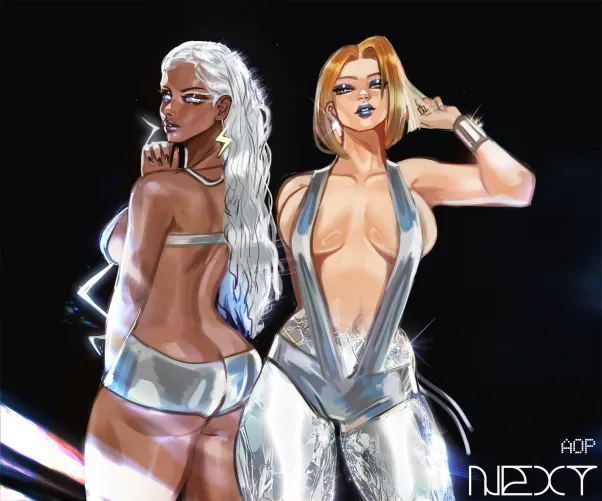 Storm and Emma Frost (REALAOP_)