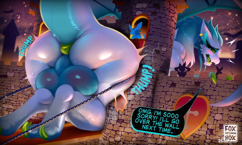 Stuck — dragon vs castle wall [M] (FoxinuhhBox)