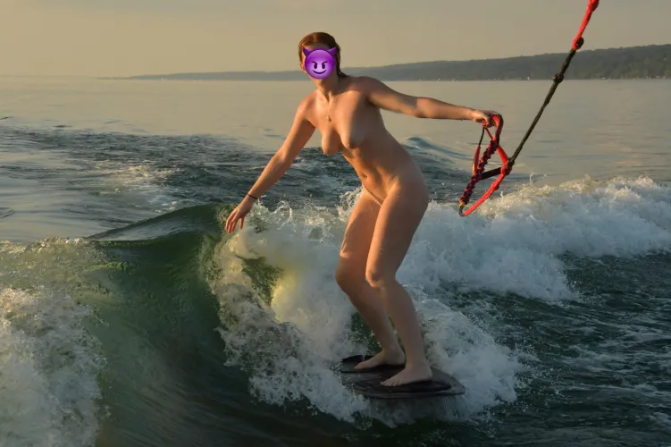 Surfing naked