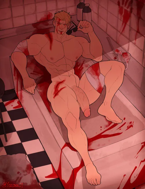 Wesker in a bathtub (YozoraC1)
