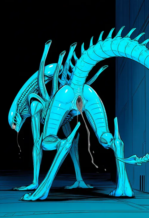 Xenomorph Scent Marking the Hive's Territory[F](HoboZombie){NovelAI}