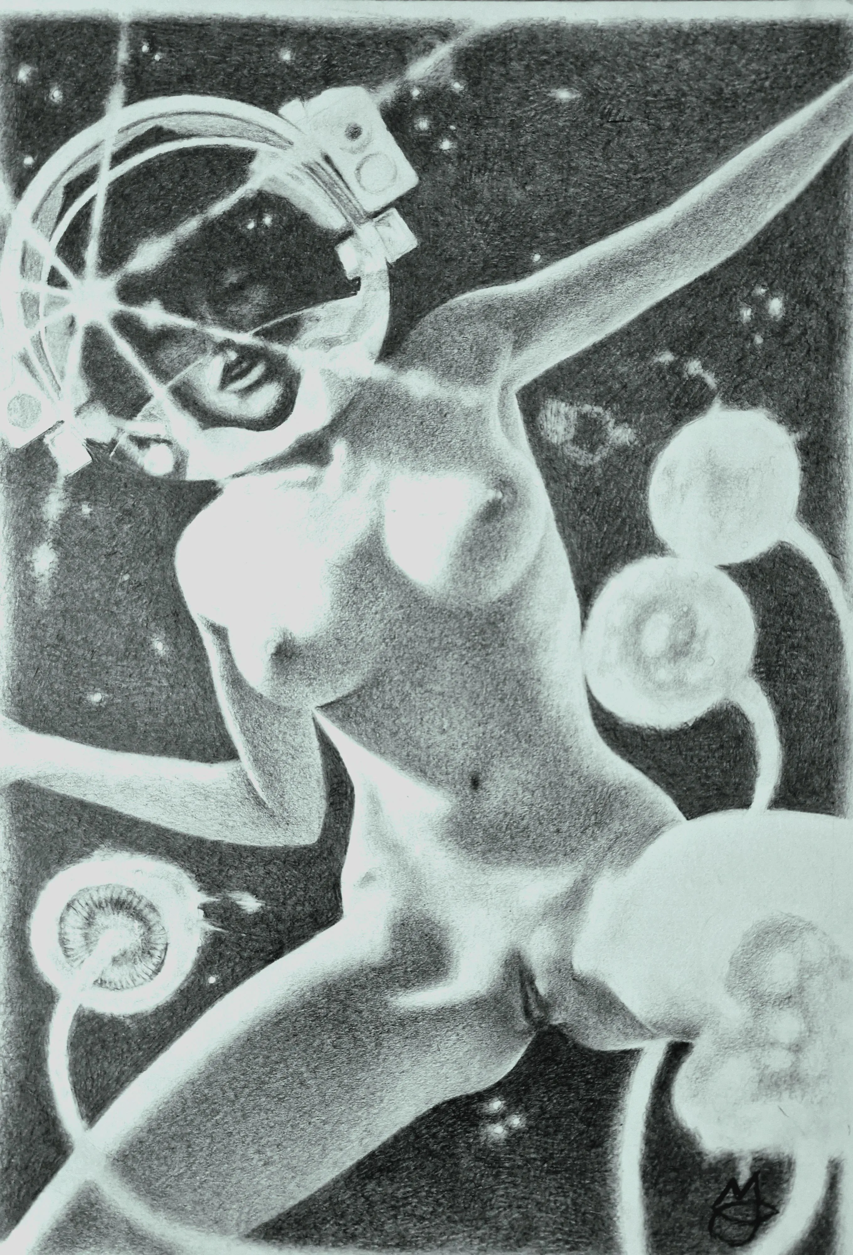 My drawing, pencil on A4 paper (long ago sold:)