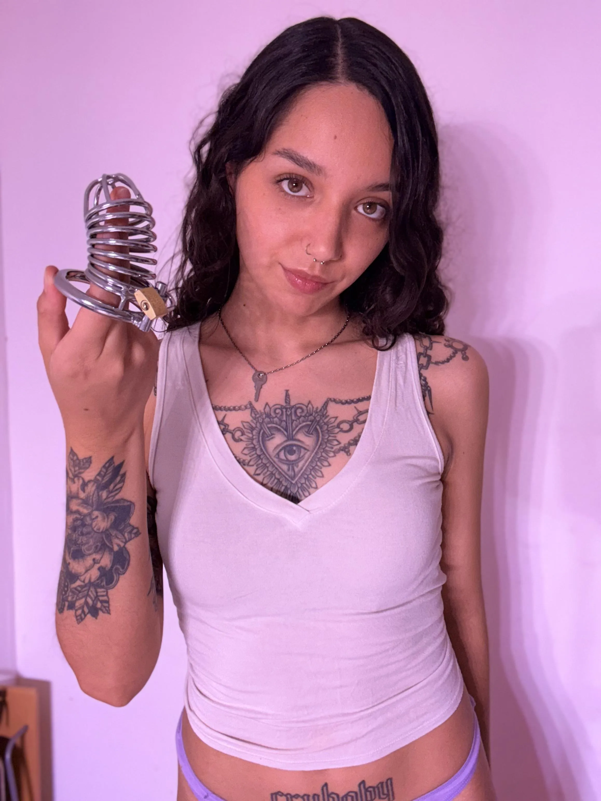 Every time you get hard, that cage reminds you who owns it.