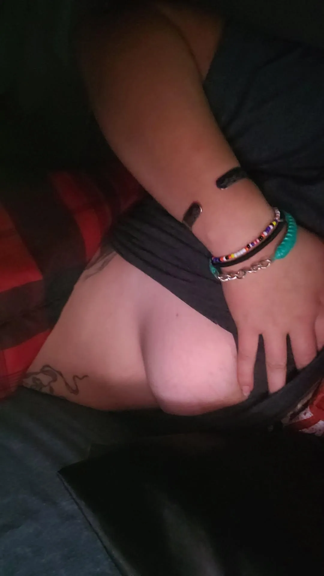 My side boob while I watch a movie