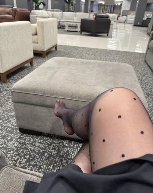 Resting my feet at the mall