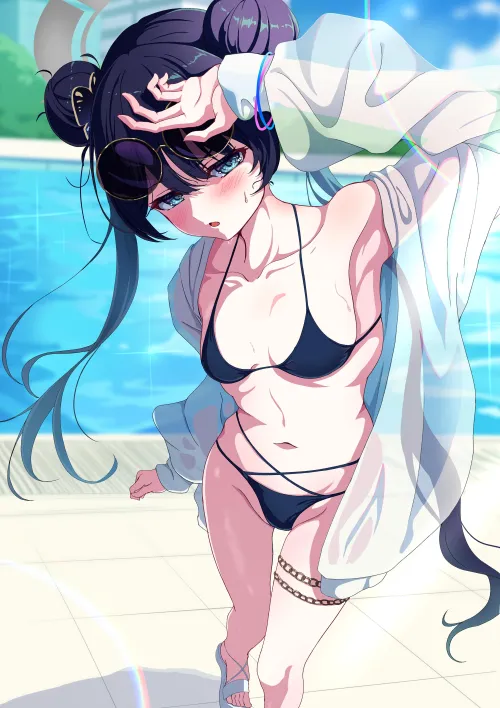 Ryuuge Kisaki by the pool