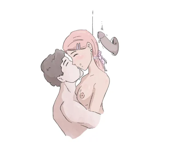 The best kind of kiss.