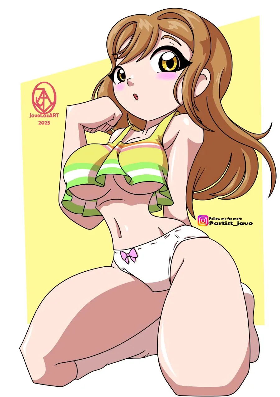 Un fanart que hice de Hanamaru (Love Live)