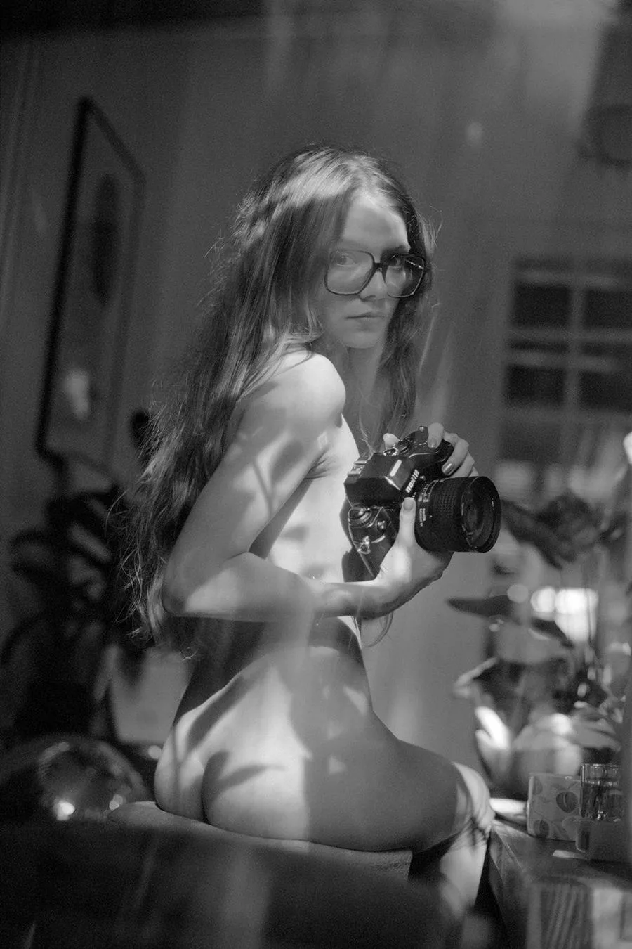 Selfportraitist's portrait | Nikon F3, 50mm f/1.4 AI-s, Delta 100