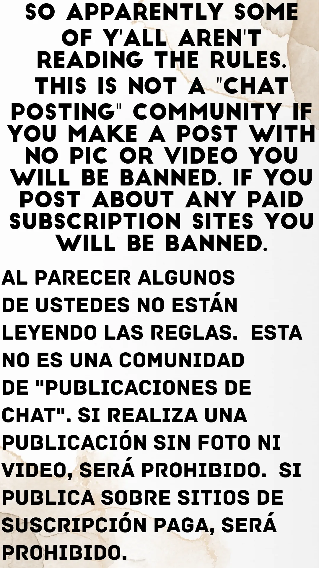 Make sure y'all read the rules.