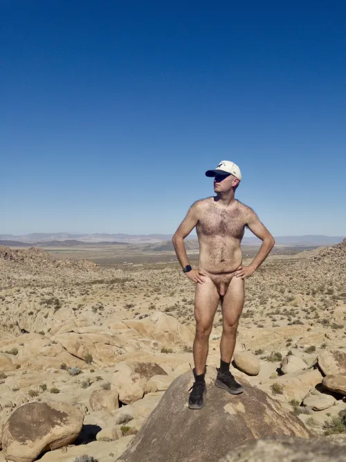 Mid hike in Joshua Tree