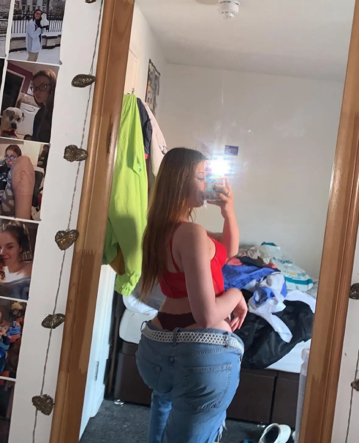 Just hanging out over the top