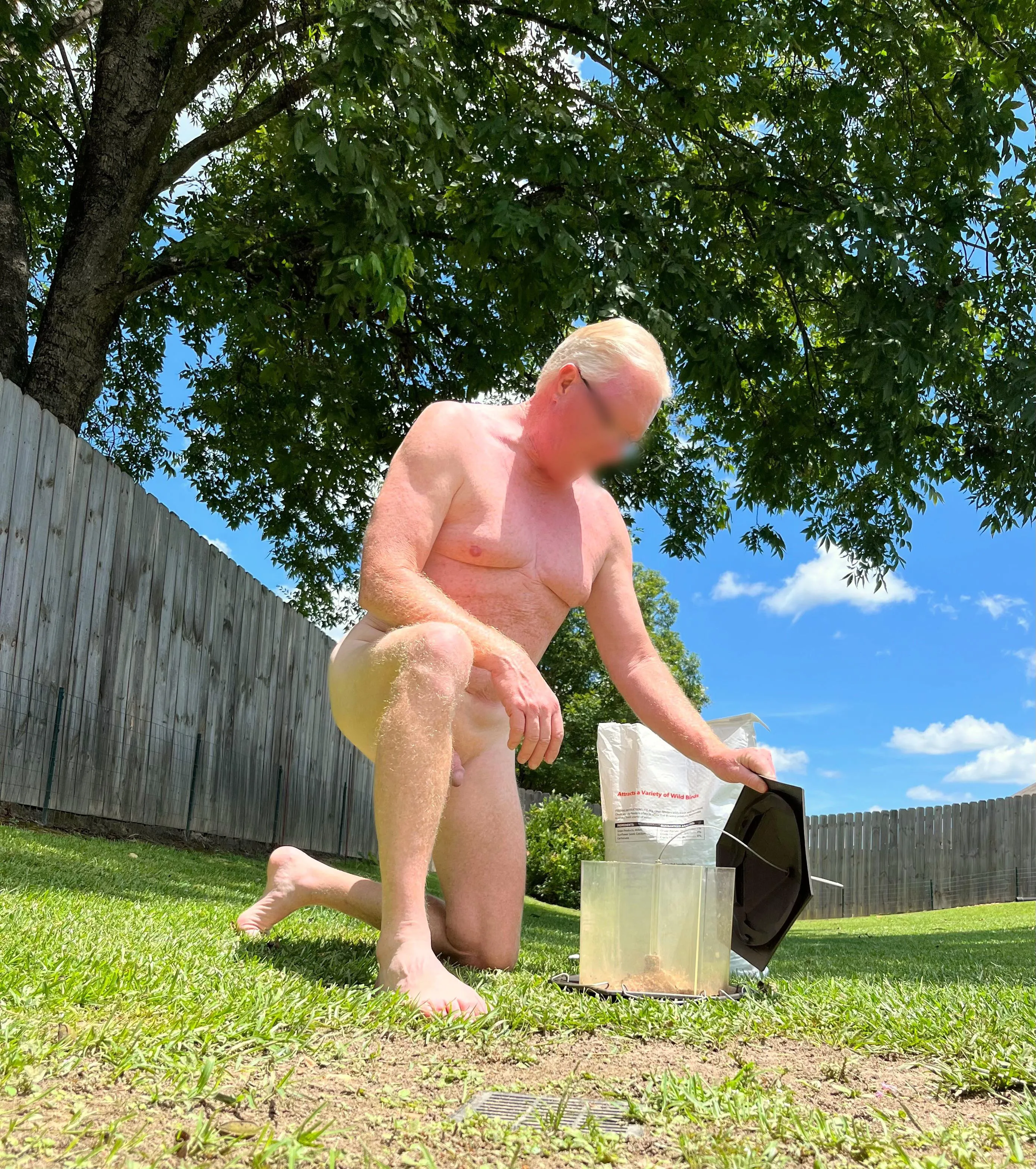 Feeding the birds and loving this weather!