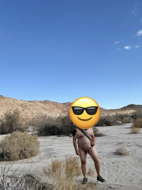 Hiking free in the desert