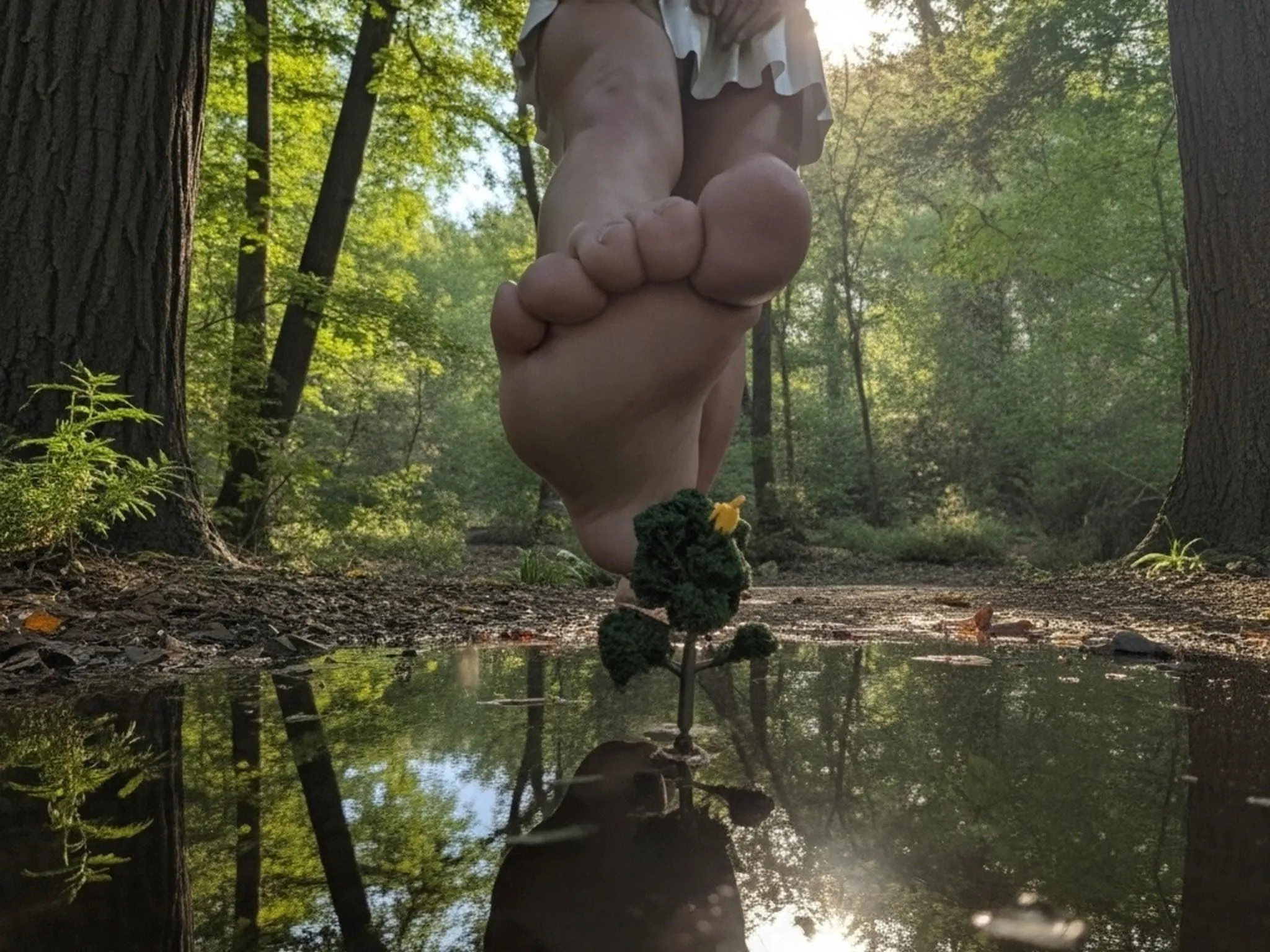 Is that a tiny hiding in the tree? Worship your queen!