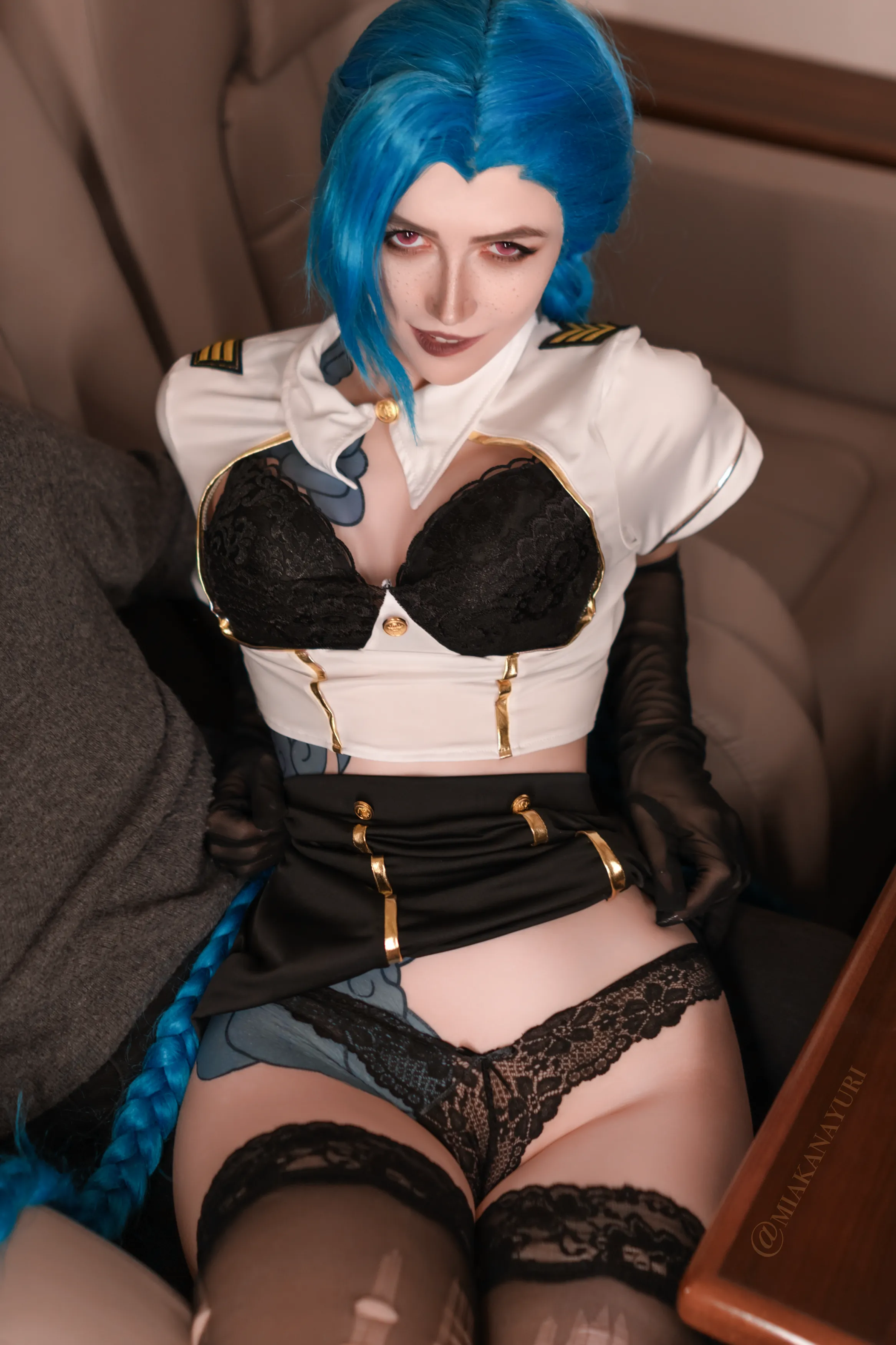 Jinx as stewardess by Miakanayuri