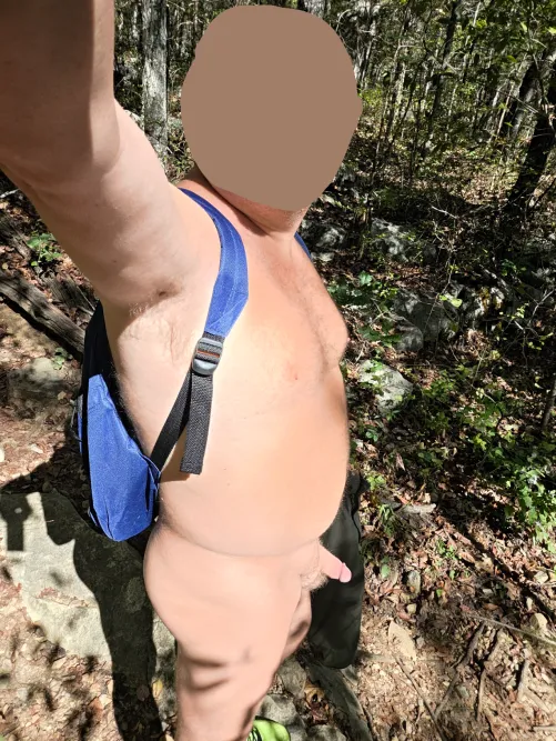 Naked on the trails while its still warm