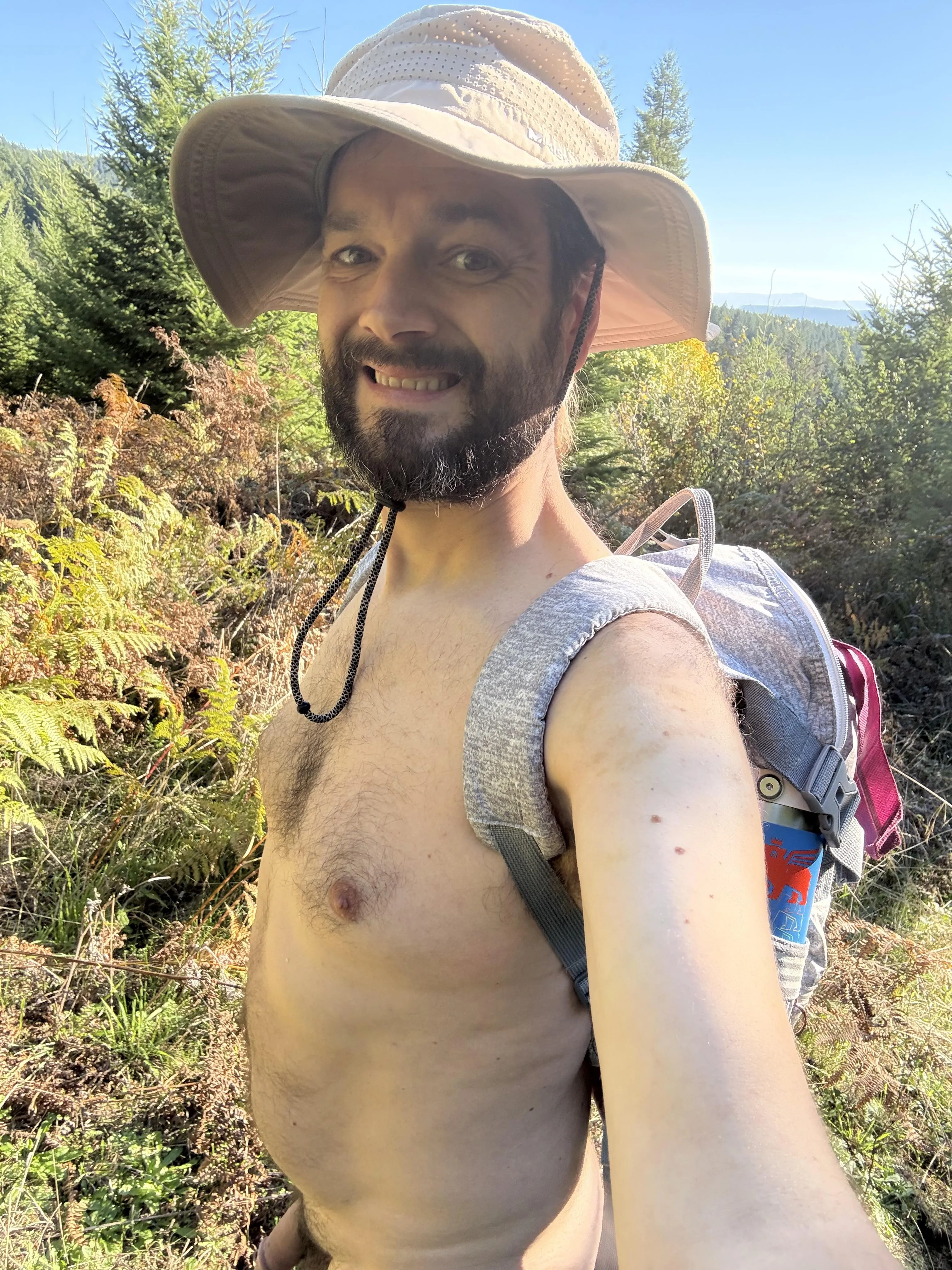 Yesterday was Possibly Last Nude Hike of the Year
