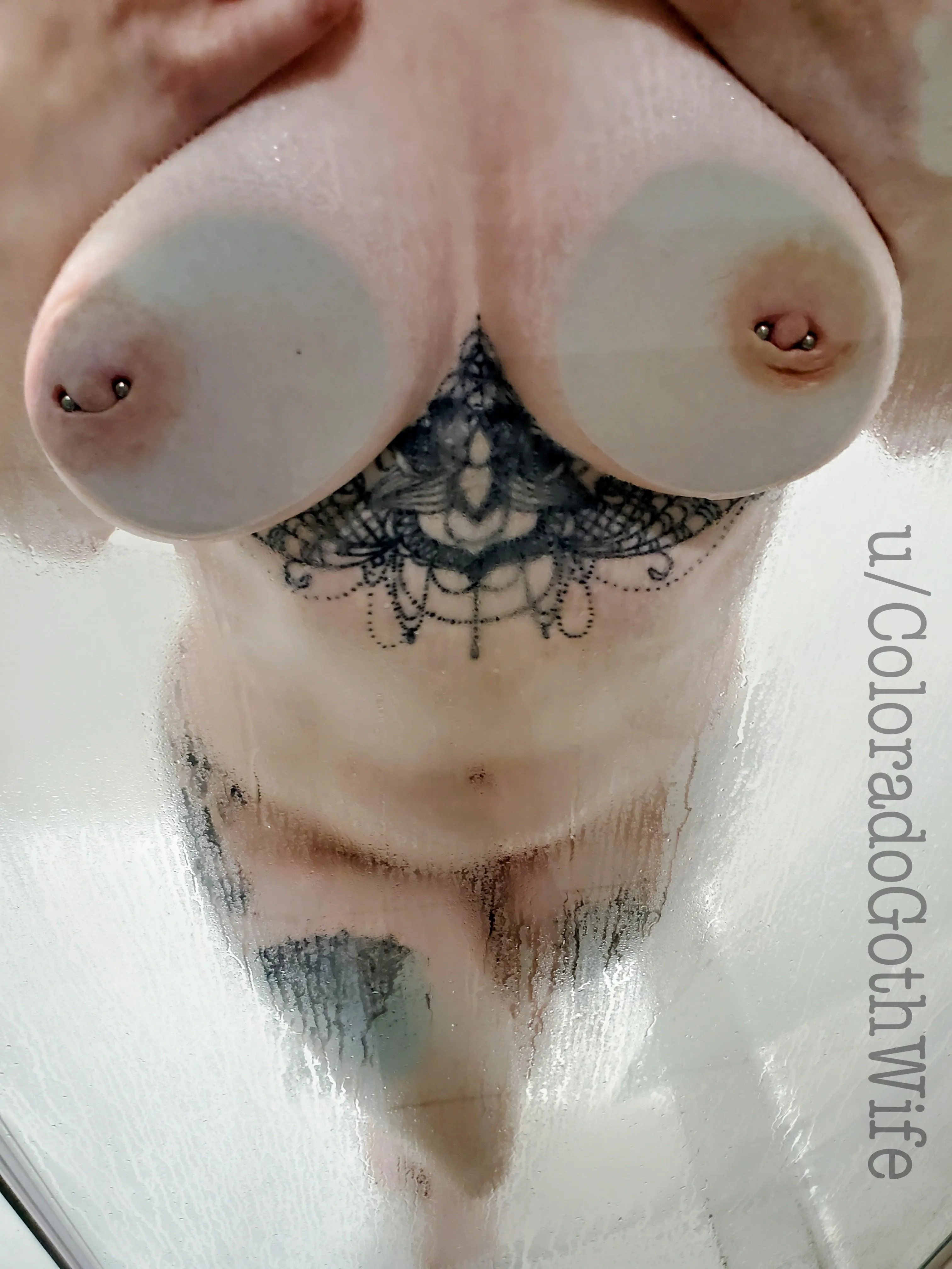 First post here - pierced d cups in the shower