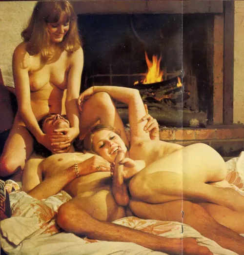 Fireside threesome