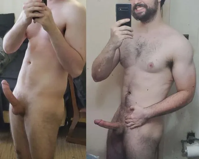 [24 Virgin] Two years gym progress comparison pictures. Some people told me they prefer the first but I like my older self better. How about you? Why?