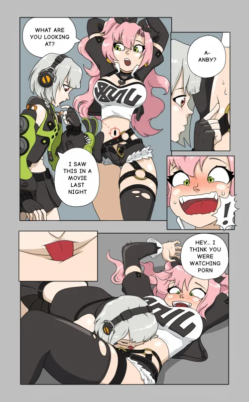 Anby Curious About Nicole's Belly Button~ [by andy on pixiv]