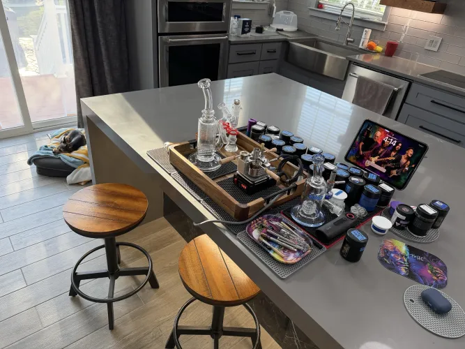 Smoking a bowl with my best friend on a beautiful Saturday afternoon. Let’s rock and roll.