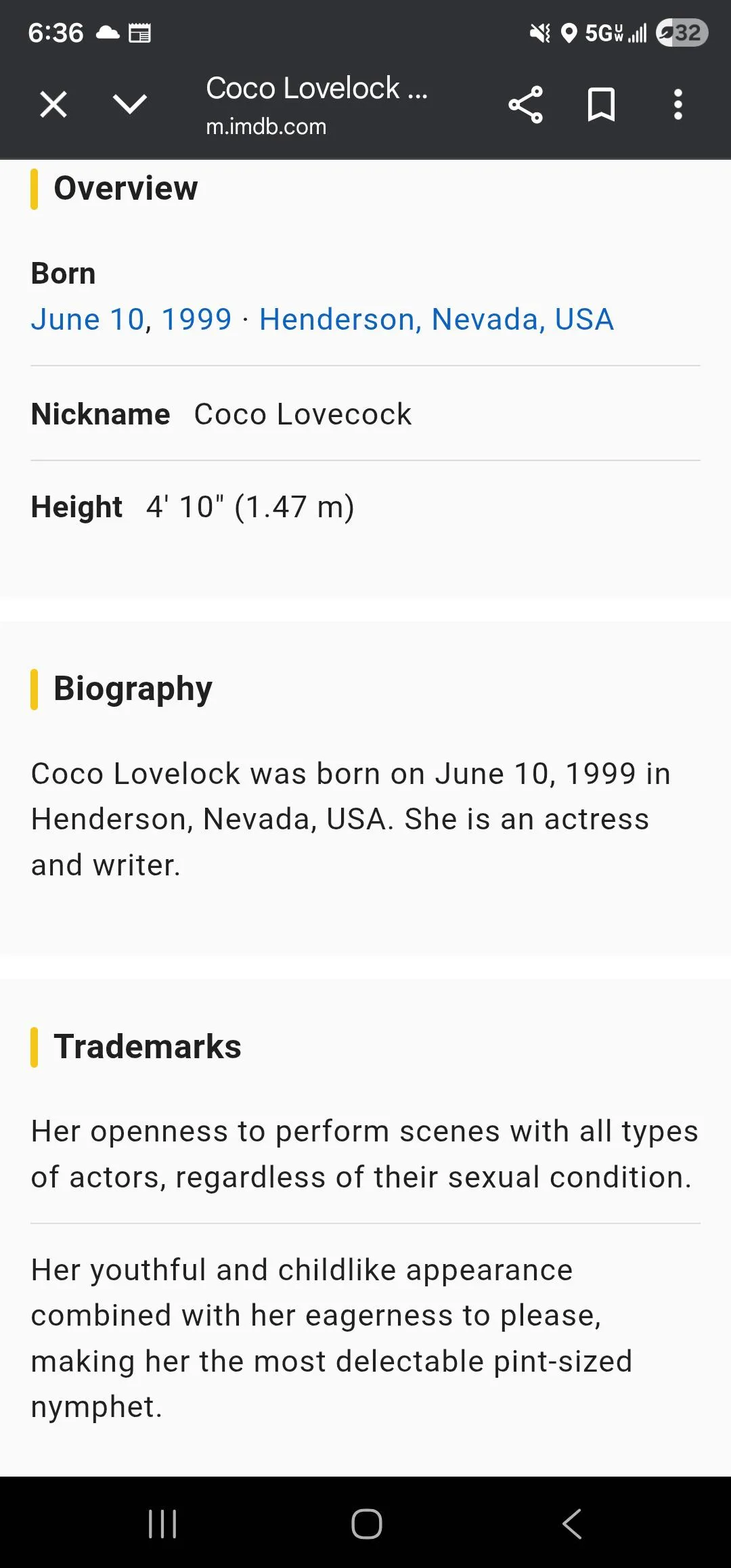 Some information I think we all know.