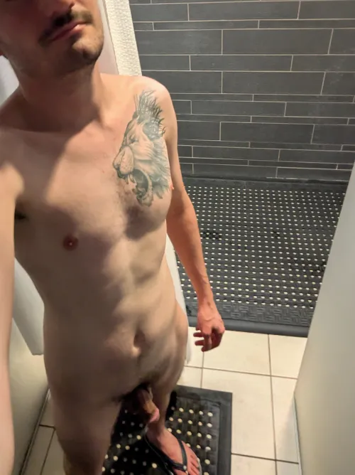 (28) Join me in the showers? I'll leave it open for you