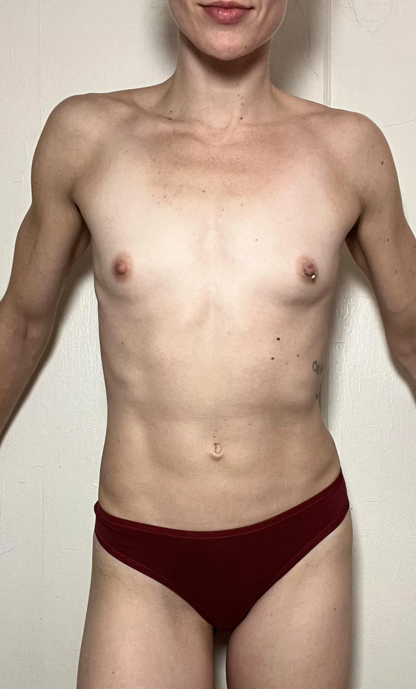 Nestled between my abs