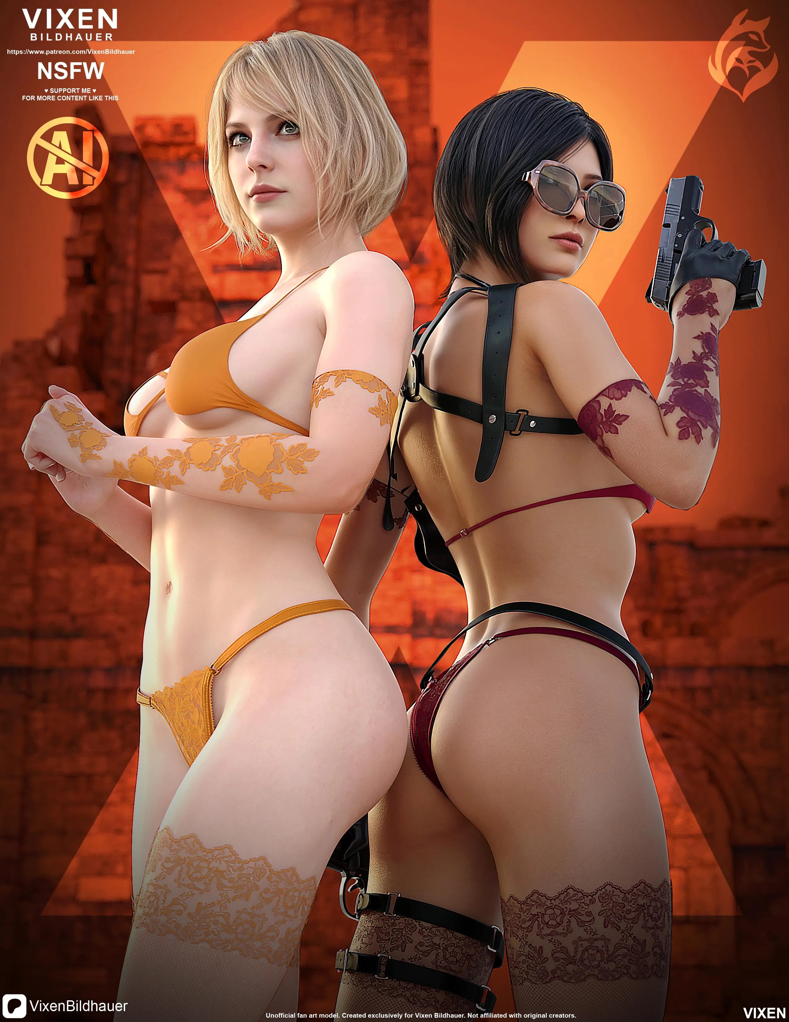 Ashley x Ada - Scarlet Honey (art by VixenBildhauer)