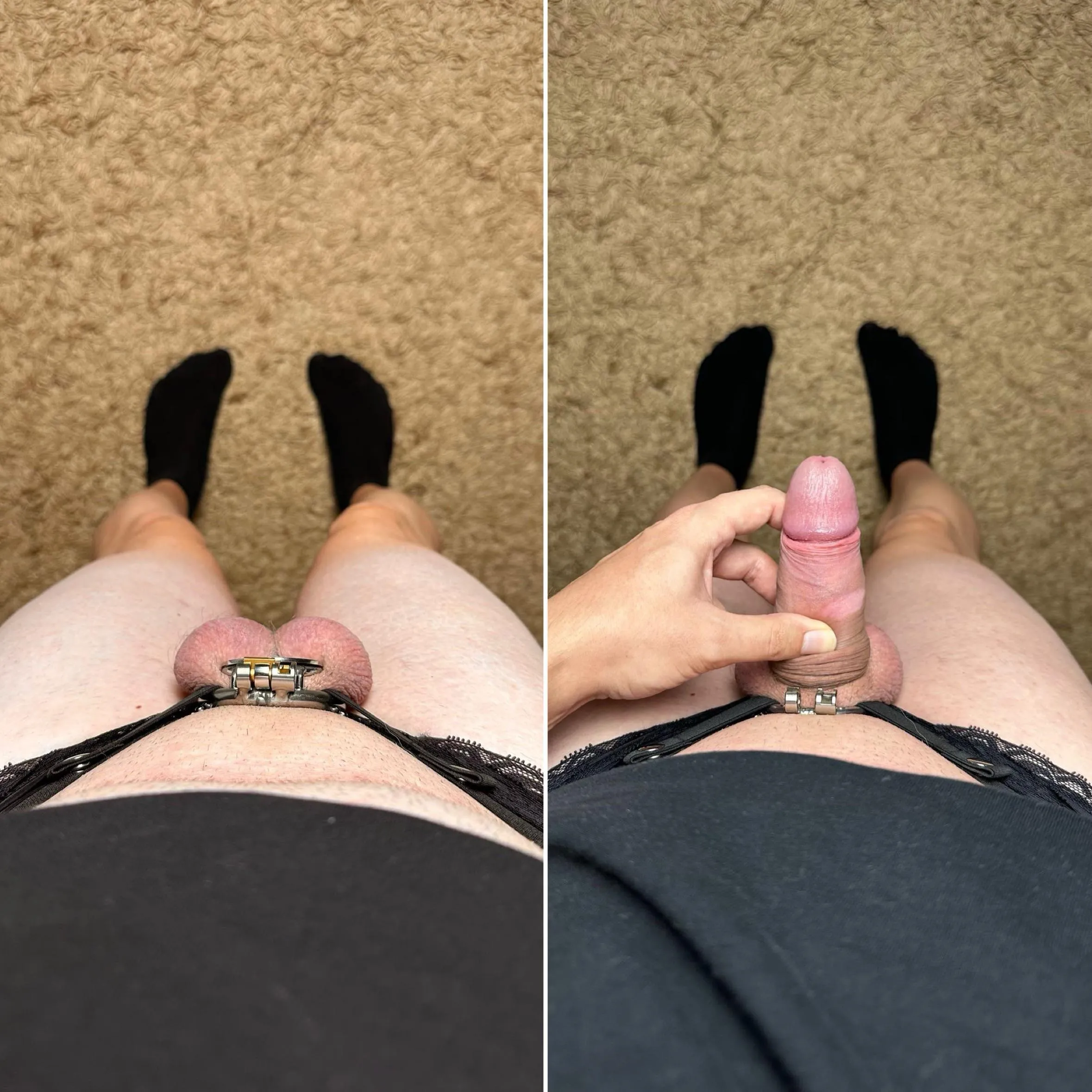I used to be a little over 7 inches when fully erect. Does it look like that? I'm uncut, so there's still some foreskin when I'm hard. It also curves downward, and I tried to straighten it in the photo to show the full length.