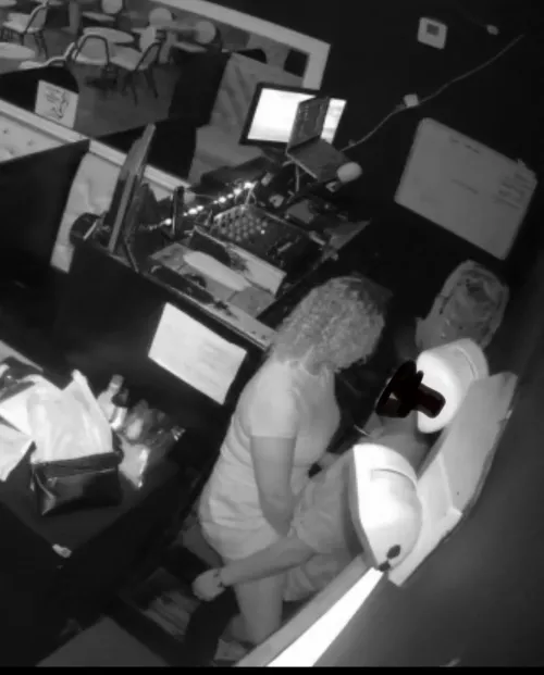 She stops by mid shift 50M-20F